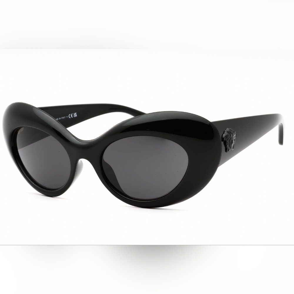 VERSACE 0VE4456U Black Oval Sunglasses